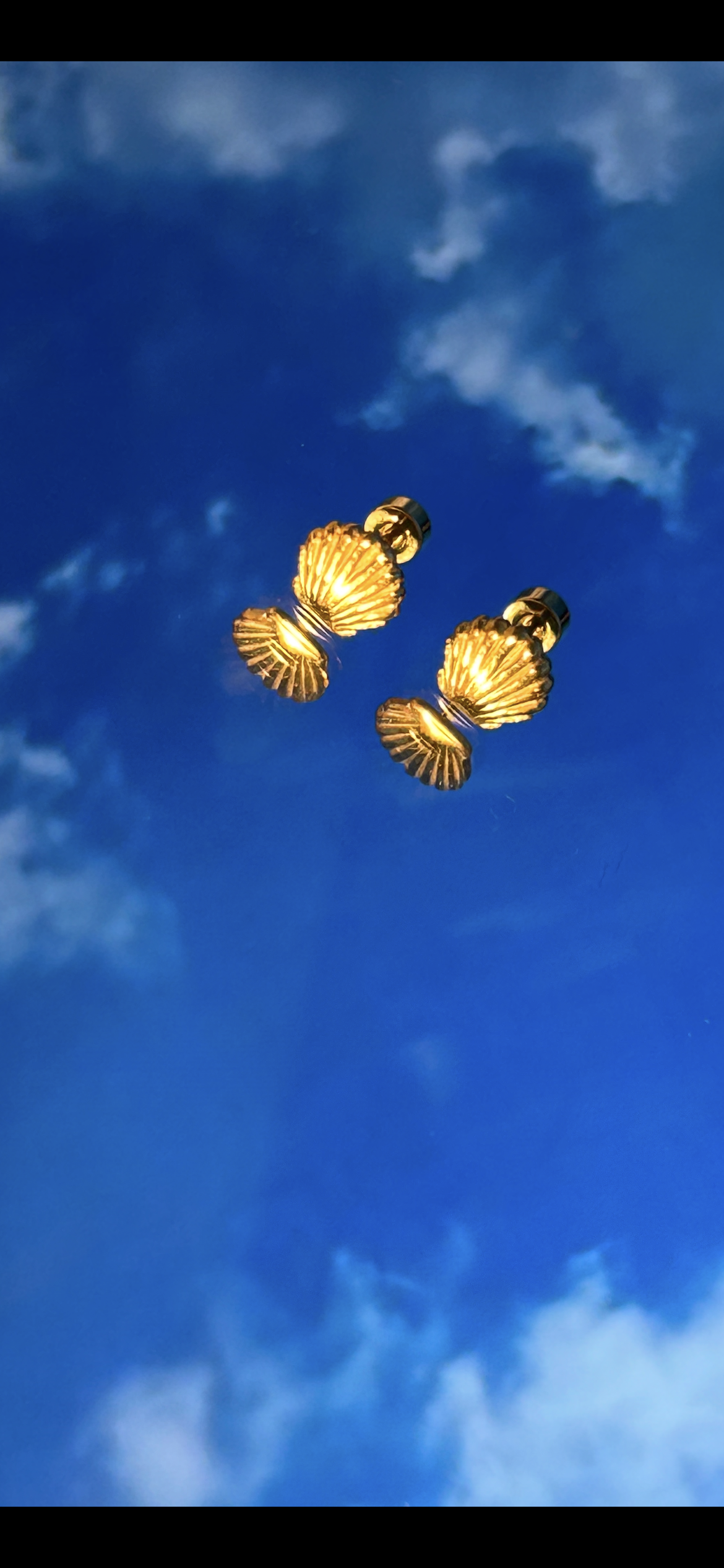 Wavybaby shell earrings